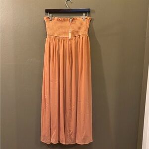 Anthropologie dusty clay color Maxi Skirt